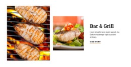 Ristorante Bar E Grill - Mockup Del Sito Web Per Qualsiasi Dispositivo