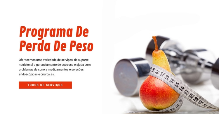 Programa de perda de peso Modelo de uma página