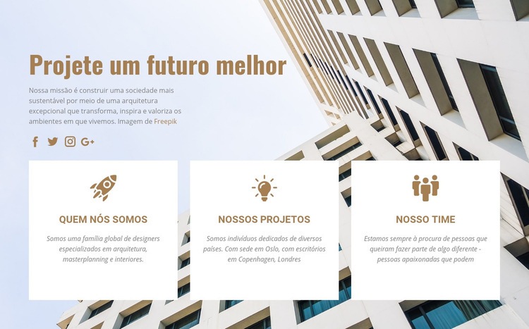 Nós inventamos o futuro Landing Page