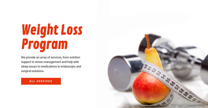 Weight Loss Program Web Page Design