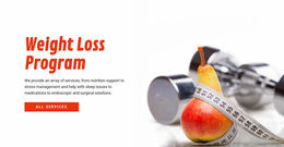 Weight Loss Program Homepage Design