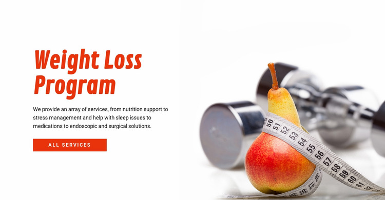 Weight Loss Program Website Mockup