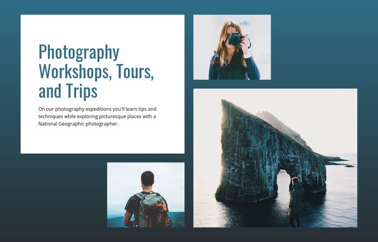 Photography tours and trips  Elementor Template Alternative