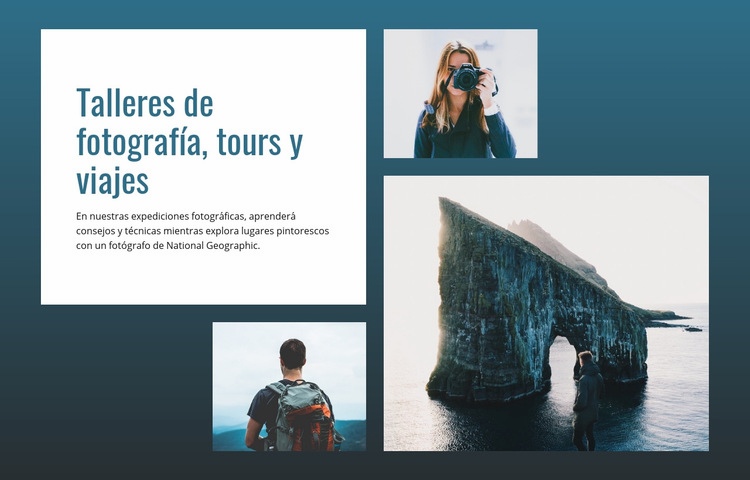 Tours y viajes fotográficos Plantillas de creación de sitios web