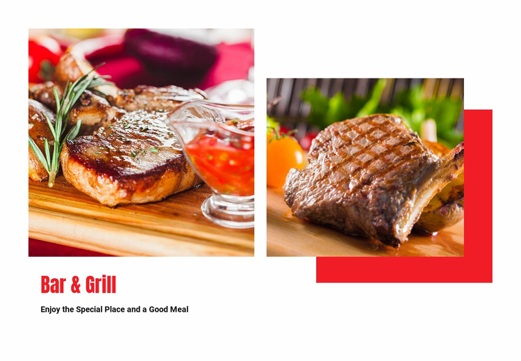 Burger and grill bar Html Website Builder