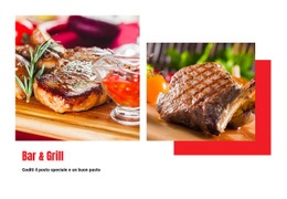 Modello Esclusivo Di Una Pagina Per Hamburger E Grill Bar