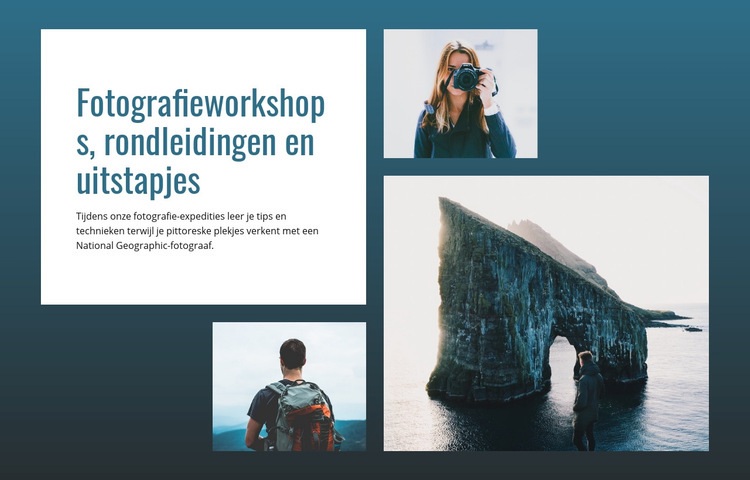 Fotografiereizen en uitstapjes Html Website Builder