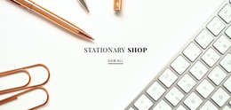 Stationary Shop - Free One Page Website