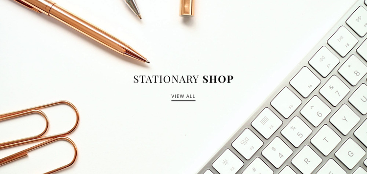 Stationary shop One Page Template