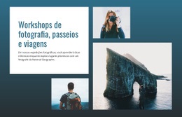 Passeios E Viagens Fotográficas - Maquete De Site Incrível