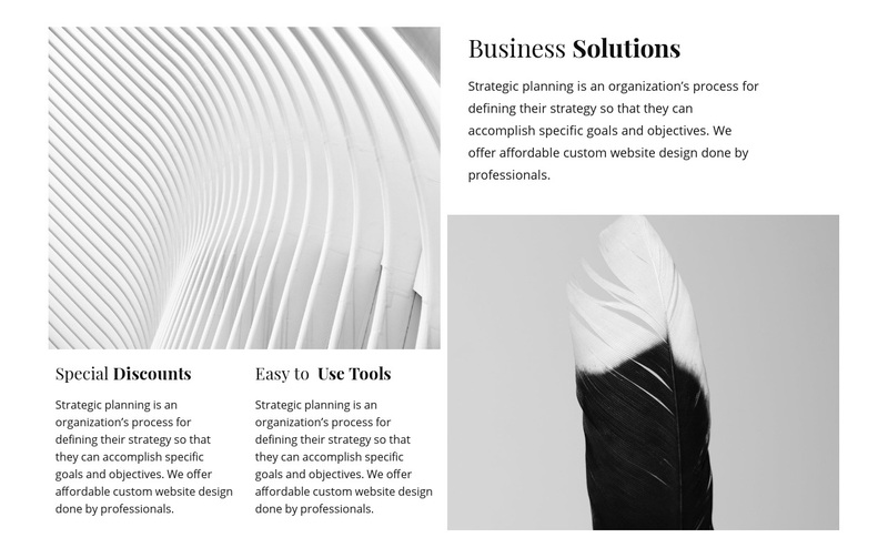 Business solutions  Squarespace Template Alternative