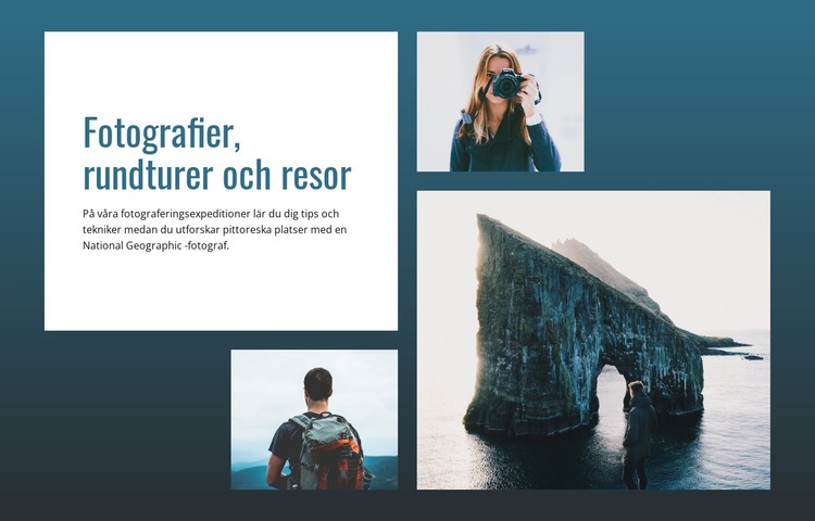 Fototurer och resor HTML-mall