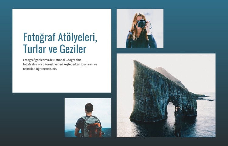 Fotoğraf turları ve gezileri Html Web Sitesi Oluşturucu