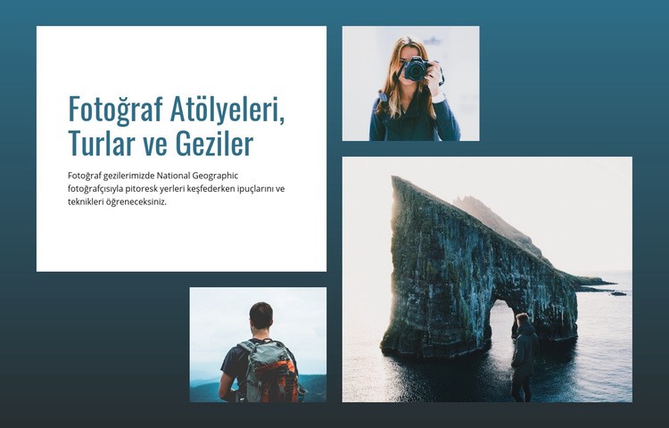 Fotoğraf turları ve gezileri Web sitesi tasarımı