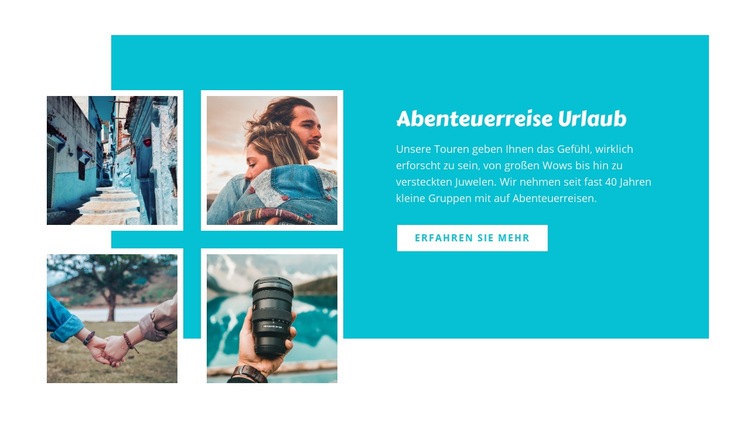 Abenteuerreisen Urlaub Eine Seitenvorlage