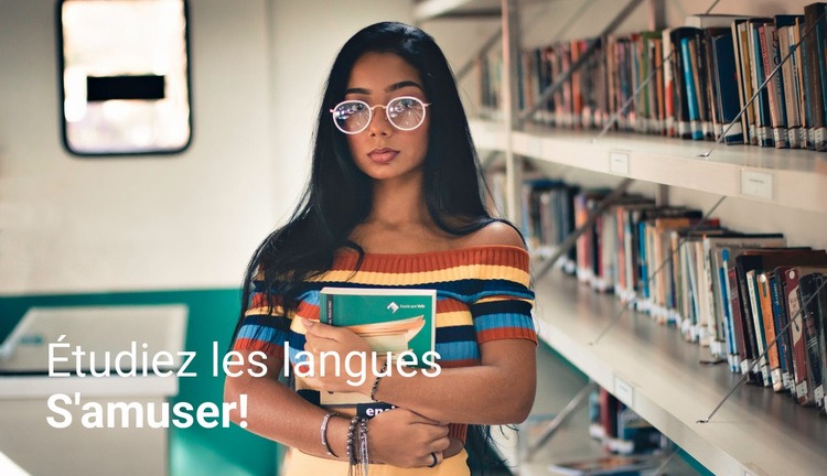 Étudier les langues Maquette de site Web