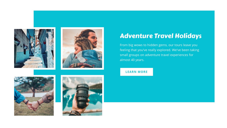 Adventure travel holidays  Homepage Design