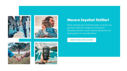 Macera Seyahati Tatilleri - Basit Web Sitesi Şablonu