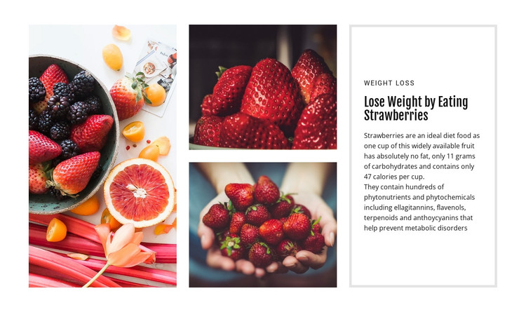 Strawberries for weight loss HTML Template
