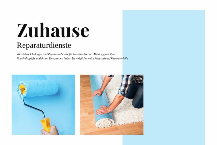 Wandreparaturdienste Website Builder-Vorlagen