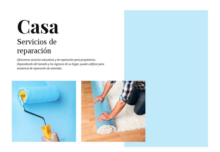 Servicios de reparación de paredes Diseño de páginas web