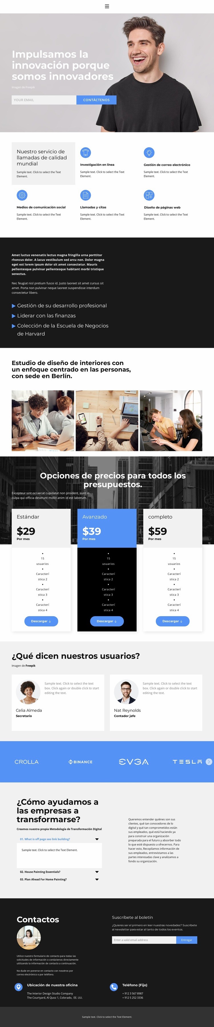 priorizamos Diseño de páginas web