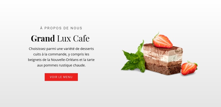 Flapjacks et brownies Conception de site Web