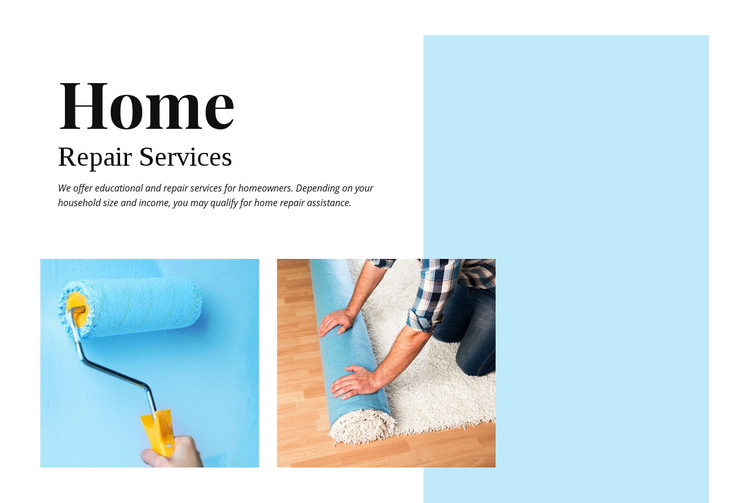 Wall repair services Homepage Design