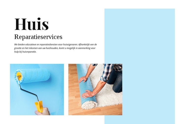 Muurreparatieservices Bestemmingspagina