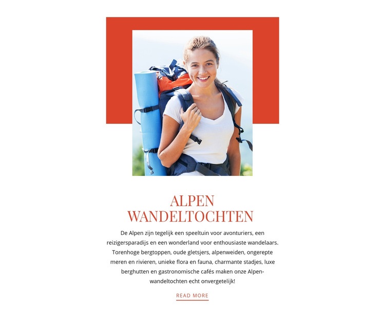 Wandeltochten in de Alpen Website ontwerp