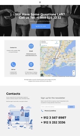 Look For Contacts - Customizable Professional One Page Template
