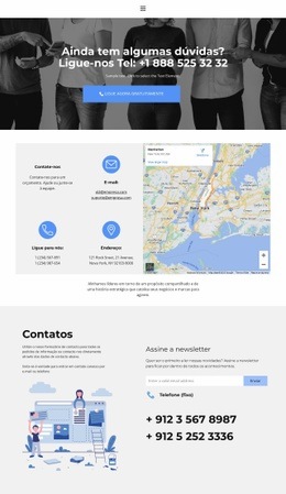 Procure Contatos - Página De Destino Multifuncional