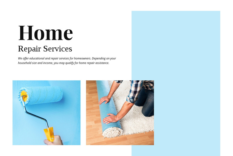 Wall repair services Wix Template Alternative