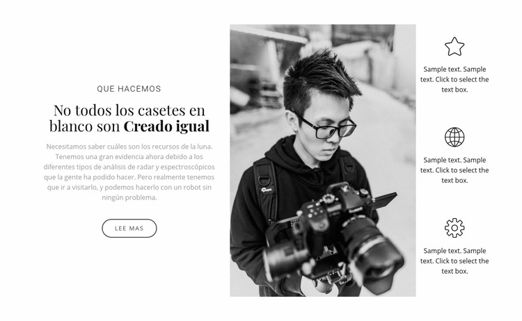 Cursos para fotógrafos Plantilla Joomla