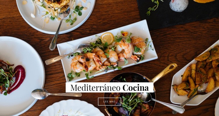 Cocina mediterranea Diseño de páginas web