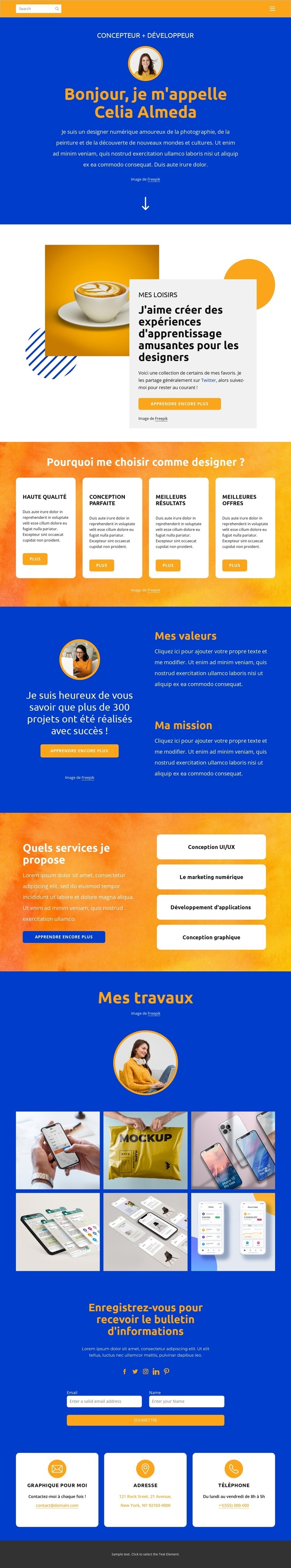 Développer avec passion Modèles de constructeur de sites Web