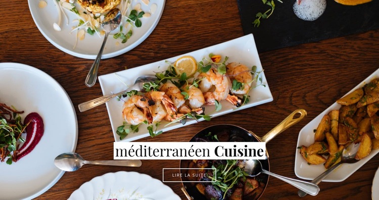 Cuisine méditerranéenne Maquette de site Web