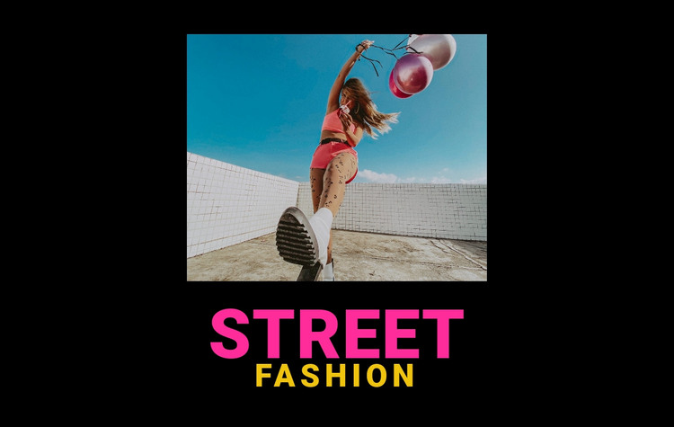 Street youth fashion Homepage Design