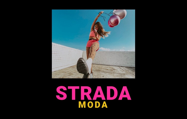 Moda giovanile di strada Mockup del sito web