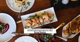 Kolumna Szablonu Siatki CSS Dla Kuchnia Śródziemnomorska