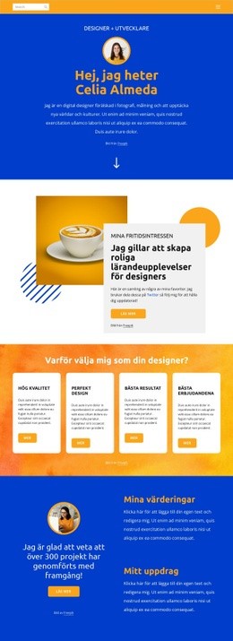 Utvecklas Med Passion Tabell CSS-Mall