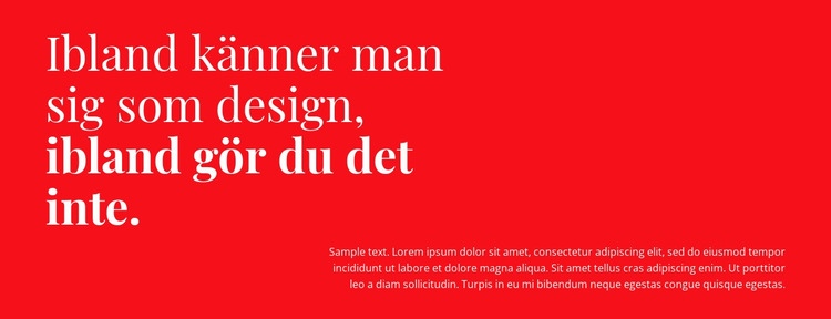 Design och inredning CSS -mall