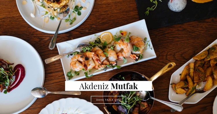 Akdeniz mutfağı Web Sitesi Mockup'ı