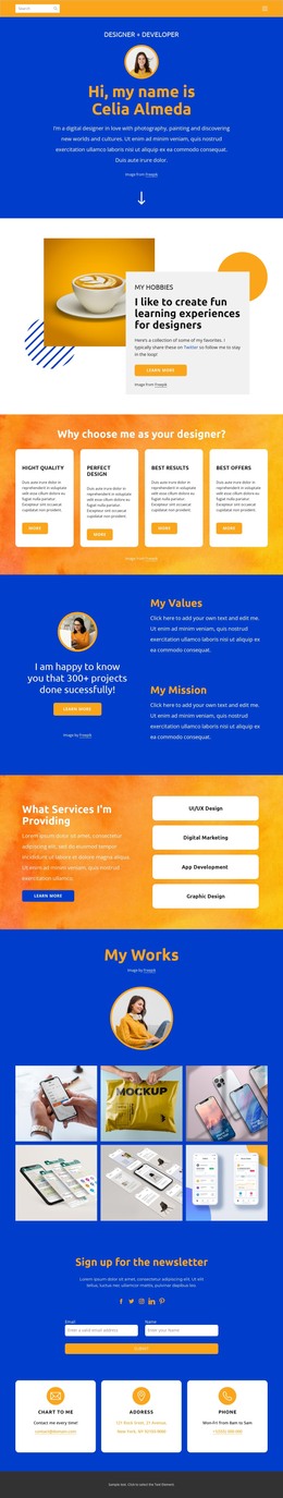 Web designer job profile - WordPress Theme by Nicepage