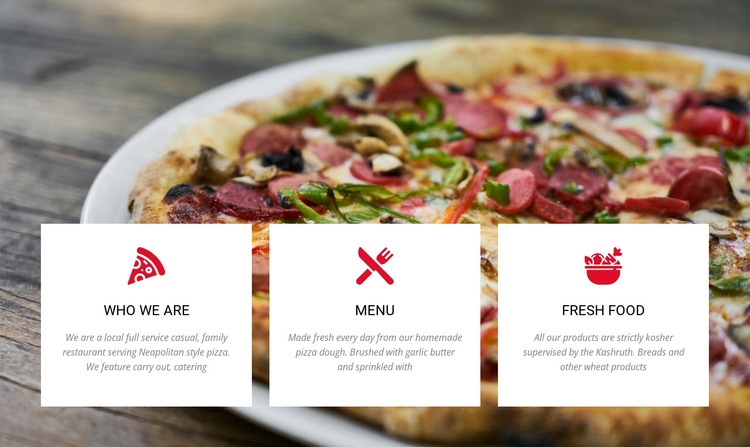  Velká kombinovaná pizza Html Website Builder