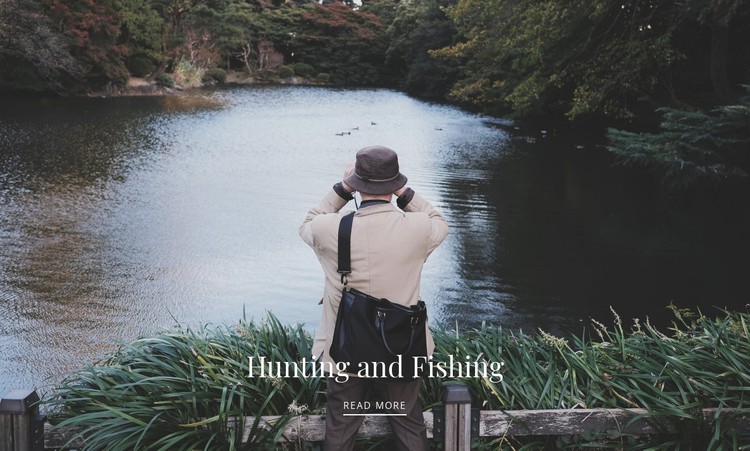 Hunting and fishing  CSS Template