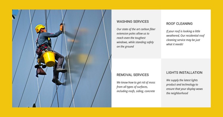 High rise window cleaning CSS Template