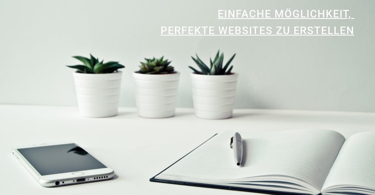 Websites Studio Eine Seitenvorlage