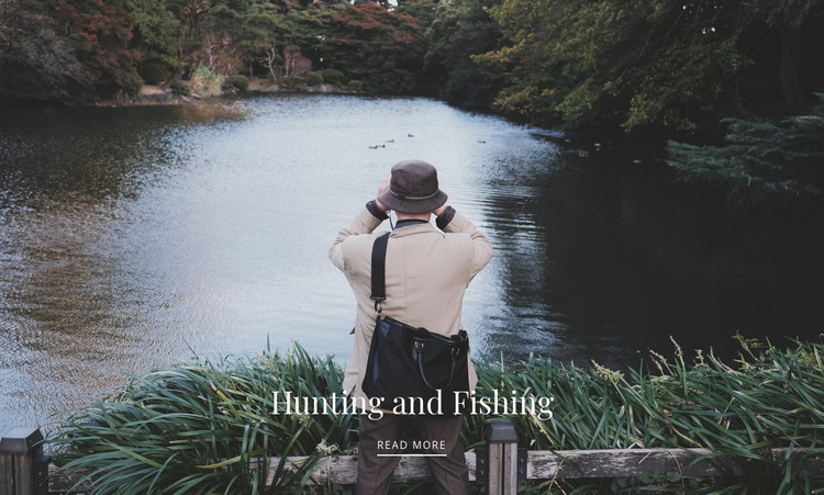 Hunting and fishing  Homepage Design