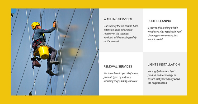 High rise window cleaning HTML Template